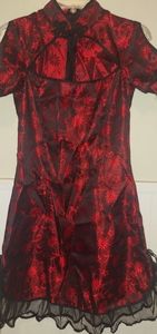 🎃 Halloween Japanese Kimono costume- beautiful mesh & sequins. Sz Juniors M